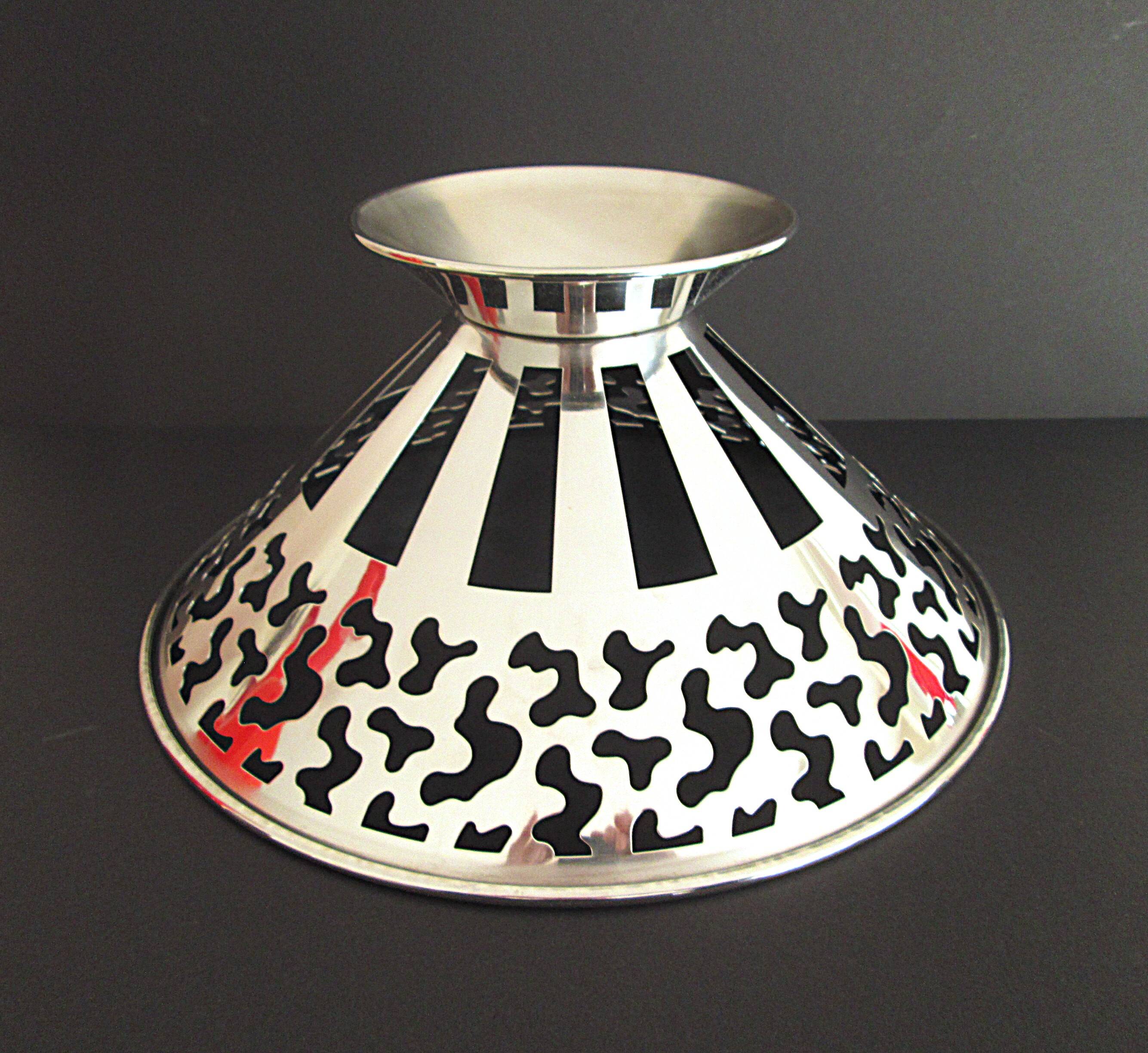 Vintage 1987 George Sowden Bodum Sereno  Memphis Style stainless steel bowl