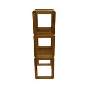 Vintage set of three pine side tables nesting tables nest of tables 1970s