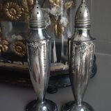 Silver-plated salt and pepper shakers