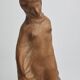 Draped Tanagra after Alexandre Bigot, Terracotta statuette, 20 cm