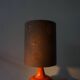 Lampe en ceramique orange années 70