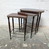 Trio of nesting tables in the shape of a kidney