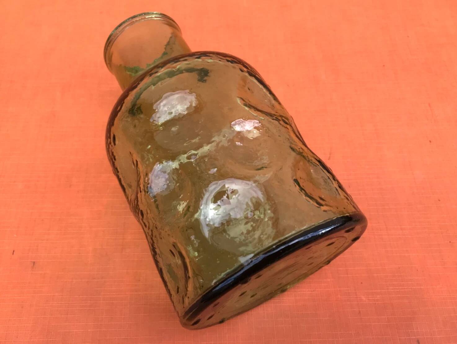 1970s Bubble glass and coloured orangeade jug