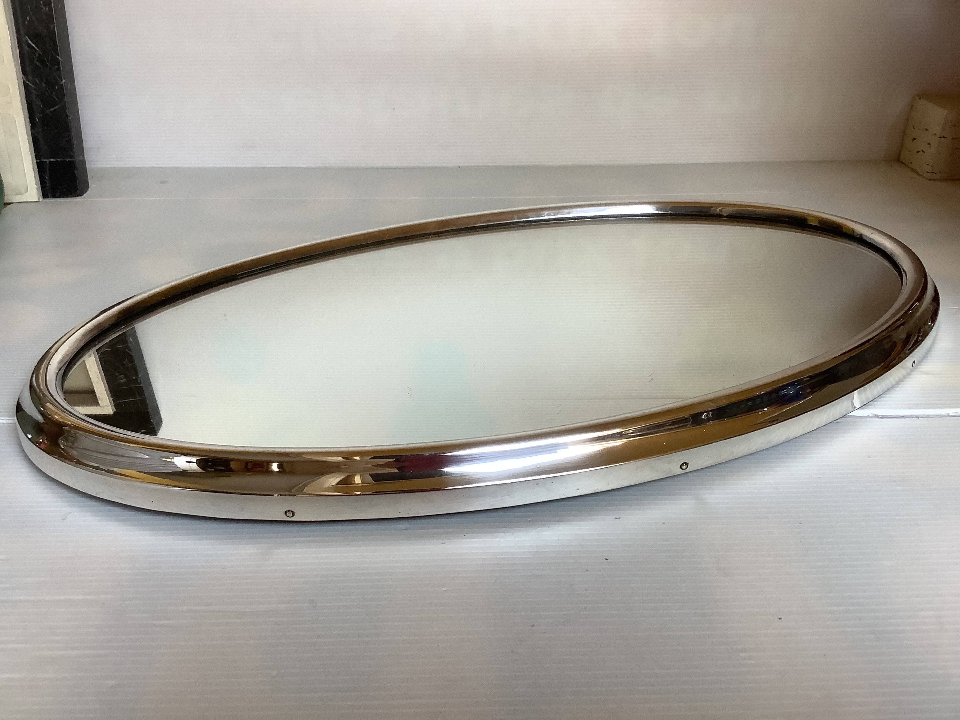 Surtout de table miroir centre de table métal argenté Sivar