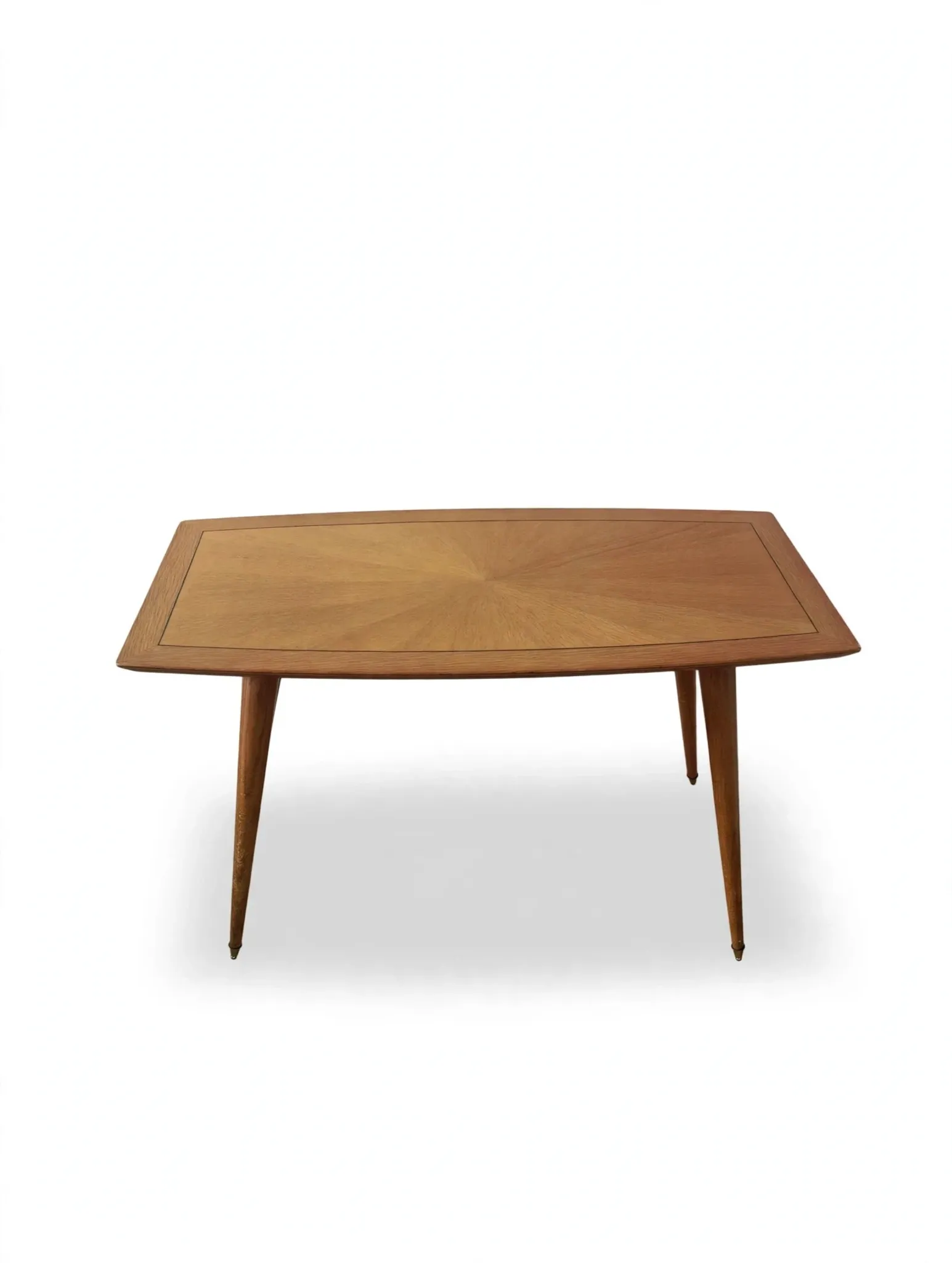 Vintage 60s side table, sun-shaped top with compass legs - Scandinavian.