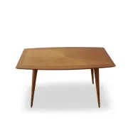 Vintage 60s side table, sun-shaped top with compass legs - Scandinavian.