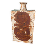 Danish Mid-Century Modern Pottery Table Lamp with Abstract Design 1975