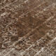 Hand-knotted hi-low pile oriental 1980s 203 cm x 303 cm brown rug