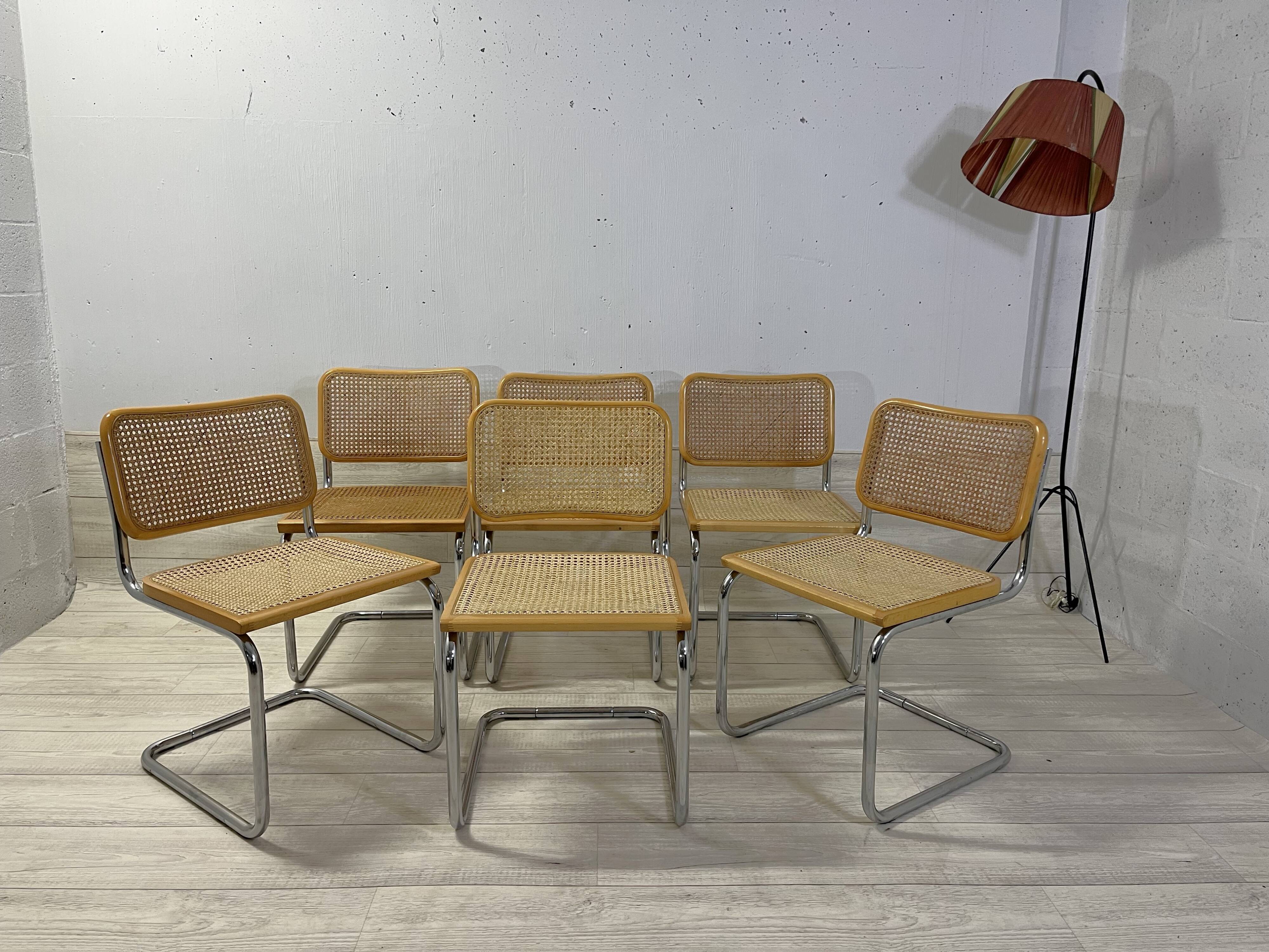 6 Cesca B32 Chairs Marcel Breuer