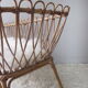 Cradle in rattan and wicker vintage