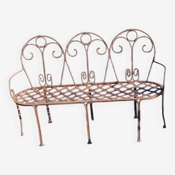 Wrought iron bench