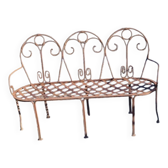 Wrought iron bench