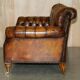 Victorian Chesterfield canapé in hand-dyed serpentine leather.