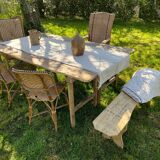 Table ancienne en bois pliante