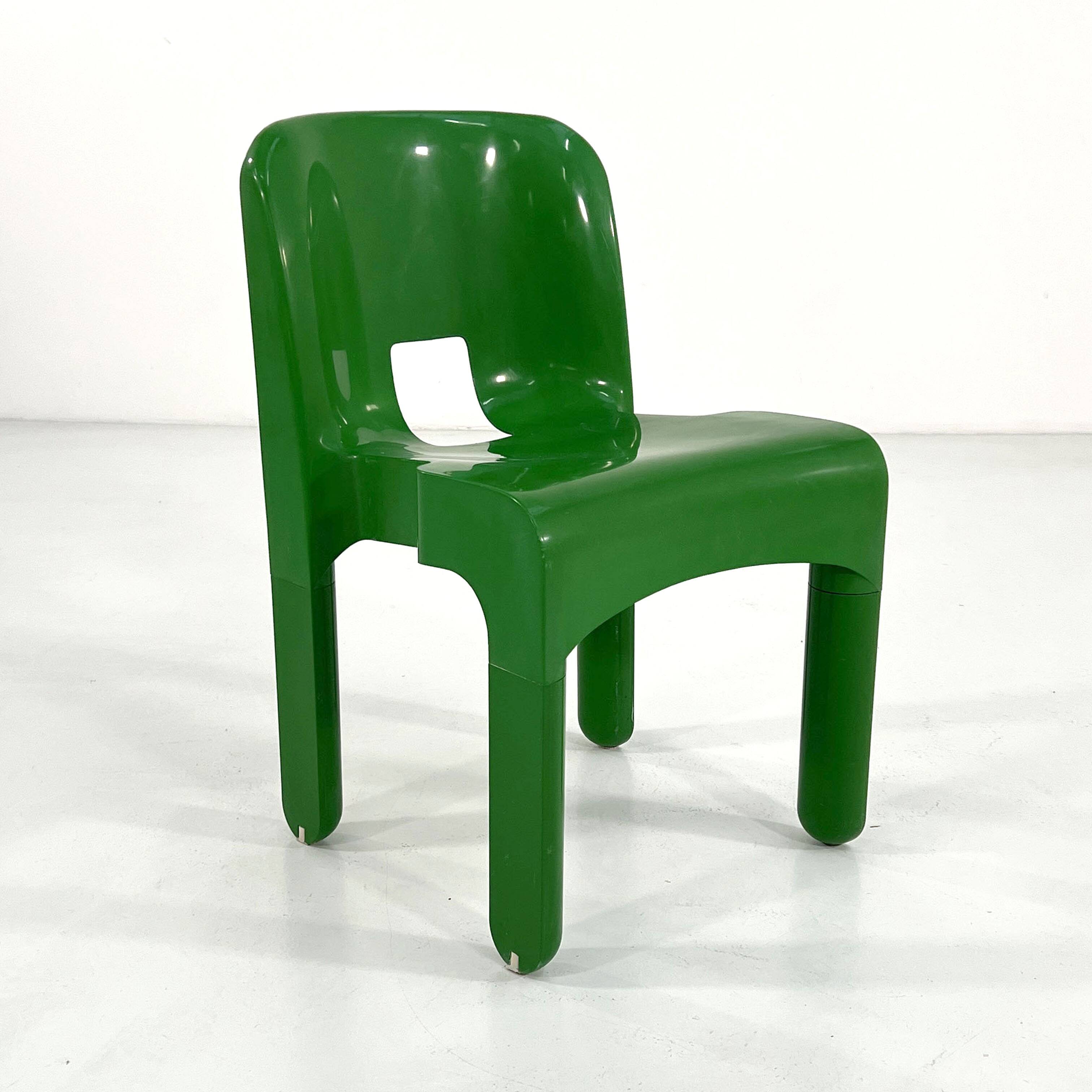 Universal green chair Model 4868 by Joe Colombo for Kartell, 1970