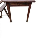 Farmhouse table in chene 200cm + 2 benches