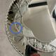 50s chiseled table mirror, Diam 30cm