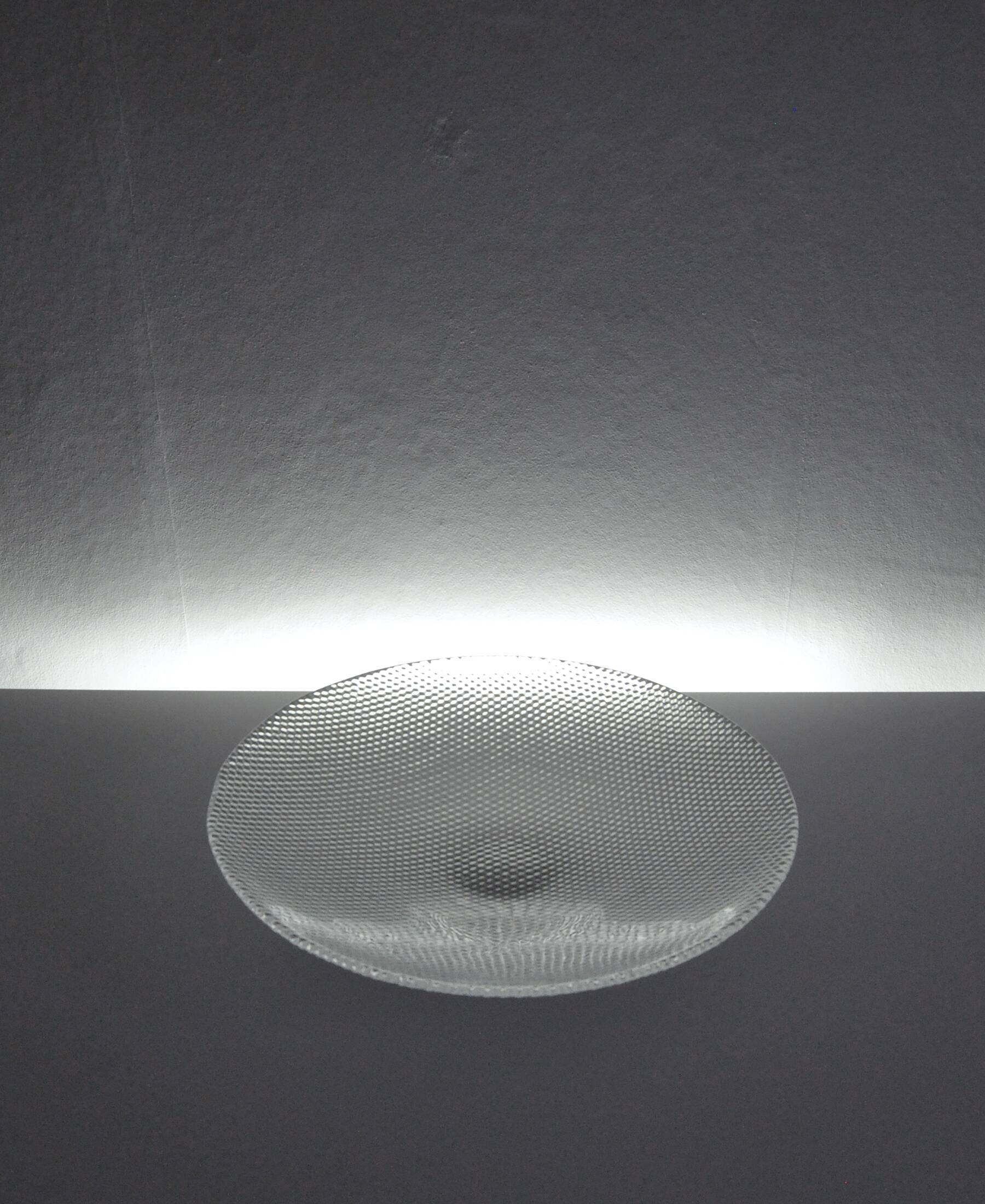 Glass dish Trigona for Holmegaard, Denmark 1980s
