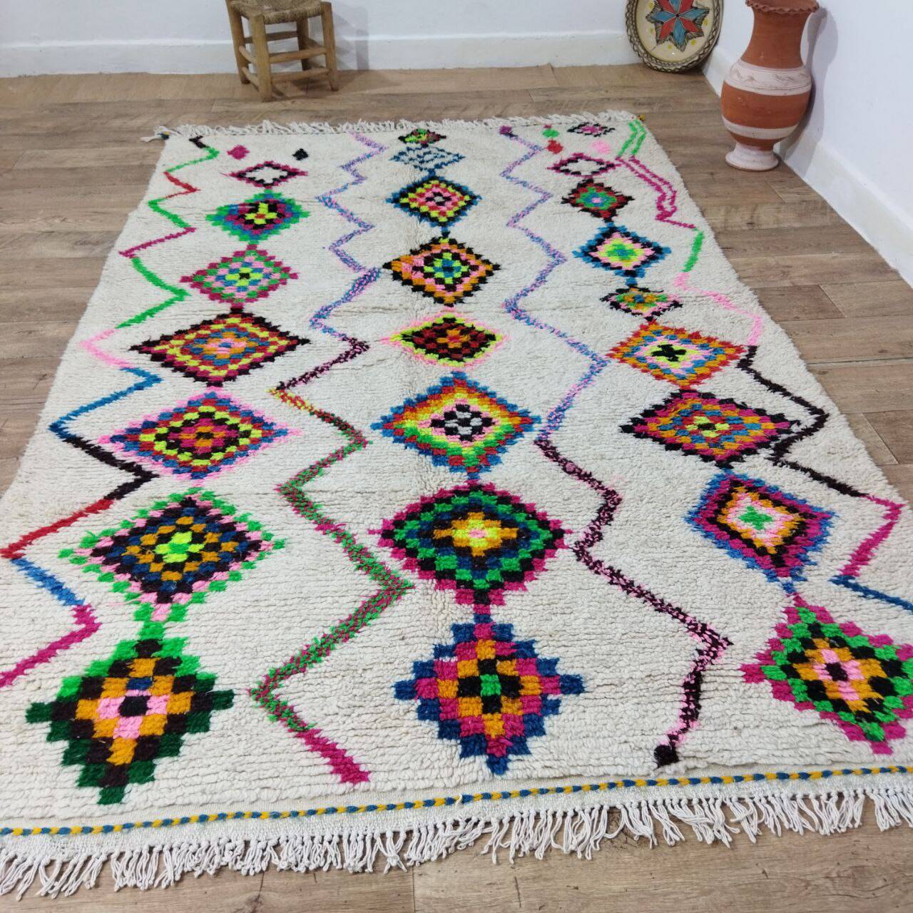 Handmade Moroccan Berber rug 260 X 162 CM