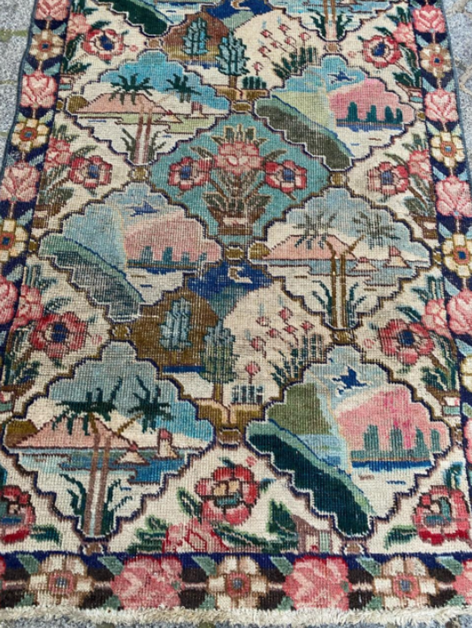 Tapis décoratif vintage Mahal 129x79cm