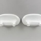 Paire de patères en céramique des années 1989, Tchécoslovaquie