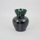 Black and green ceramic vase