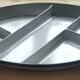 Dish with ceramic compartments