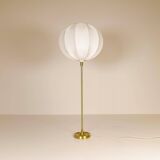 Large brass table lamp by Aage Petersen, for Le Klint, Denmark, 1970s.