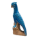 Turquoise glazed ceramic cockatoo parrot statuette 30 cm