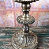 Antique brass lamp – Fringed lampshade