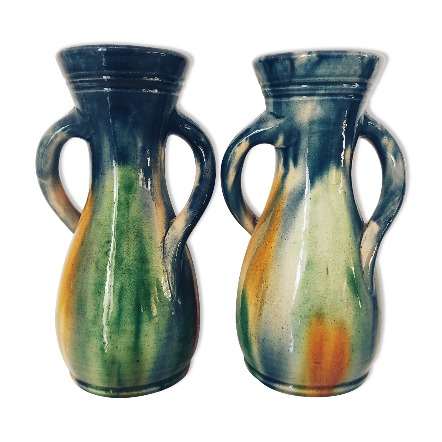 Pair of Flemish sandstone vases