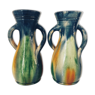 Pair of Flemish sandstone vases