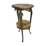 Vintage saddle in albathus and brass