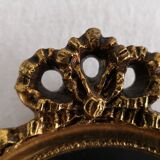 2 golden oval mirror 28 x 20 cm