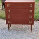 Vintage mahogany chest of drawers from the 60s conical feet 4 drawers