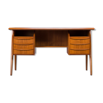 Danish teak desk by Gunnar Nielsen for Tibergaard, 1960s