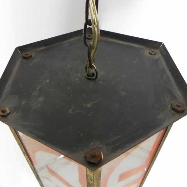 Art Deco hanging lamp with 6 glass plates