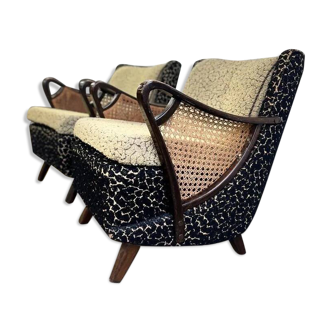 SET OF 2 VINTAGE COCKTAIL CHAIRS / ARMCHAIRS / ARMCHAIRS