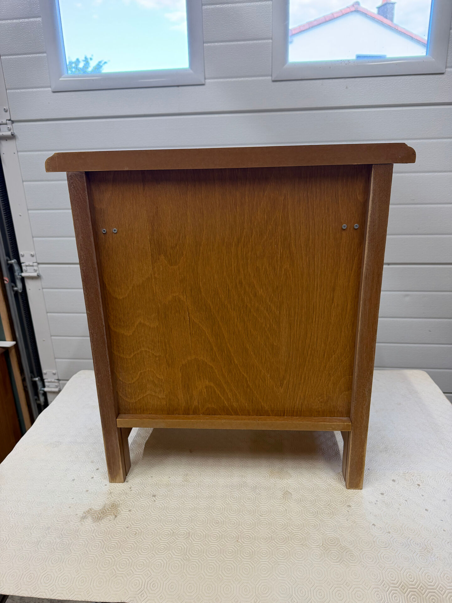Solid oak bedside table