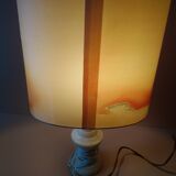 Lamp with silk lampshade