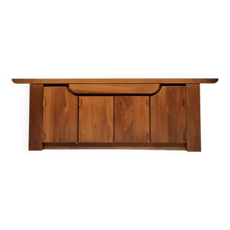 Solid elm sideboard by Luigi Gorgoni