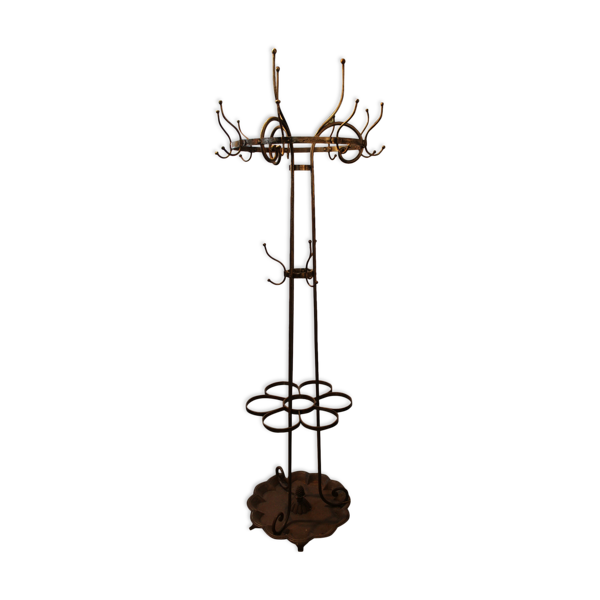 Porte manteaux ancien avec porte parapluie