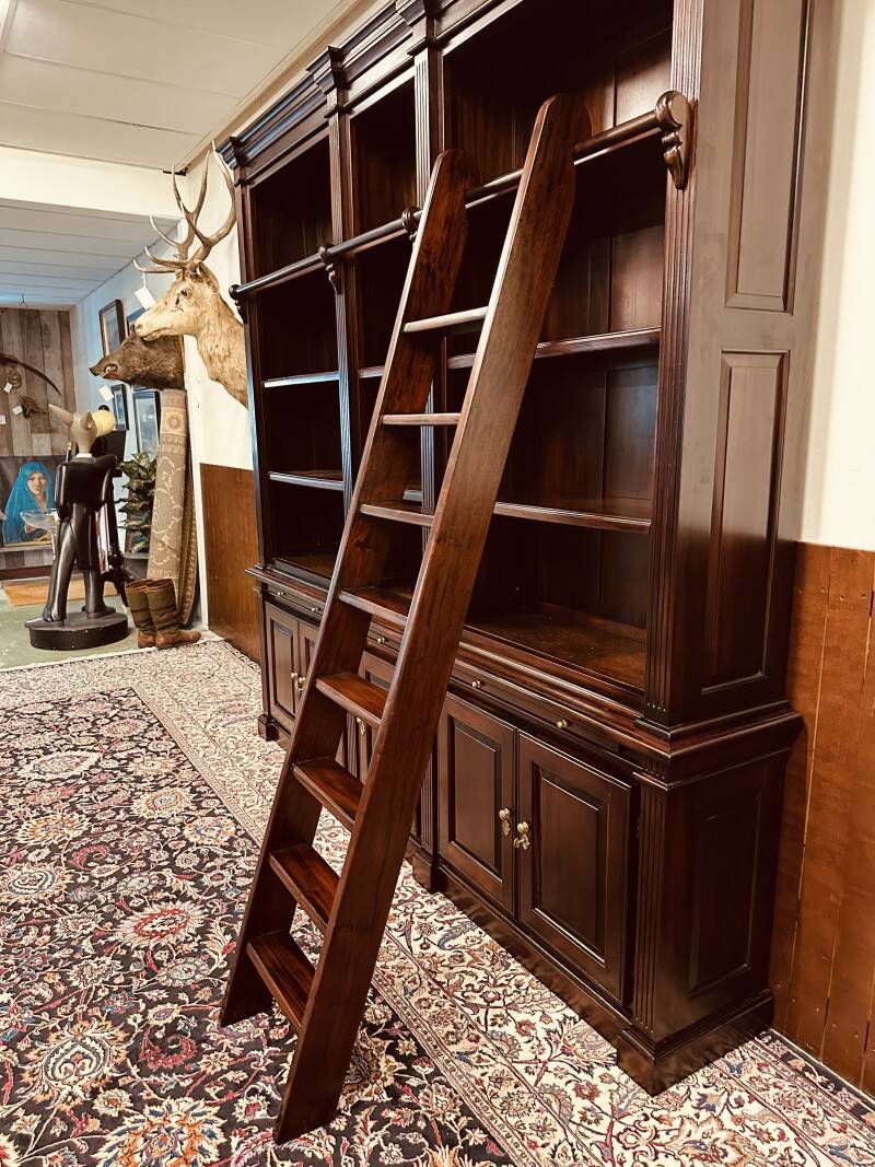Classic English Mahogany Library Bookcase