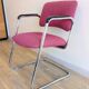 Strafor Steelcase 421 vintage armchair in plum fabric, 1989