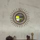 Miroir soleil en rotin vintage
