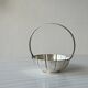 Small vintage silver-plated metal basket