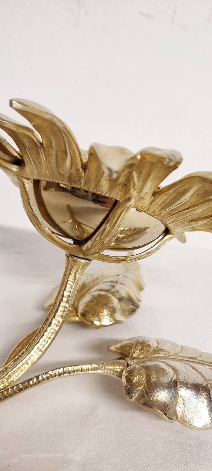 Bronze "sunflower" ashtray. Spain, 1960s.