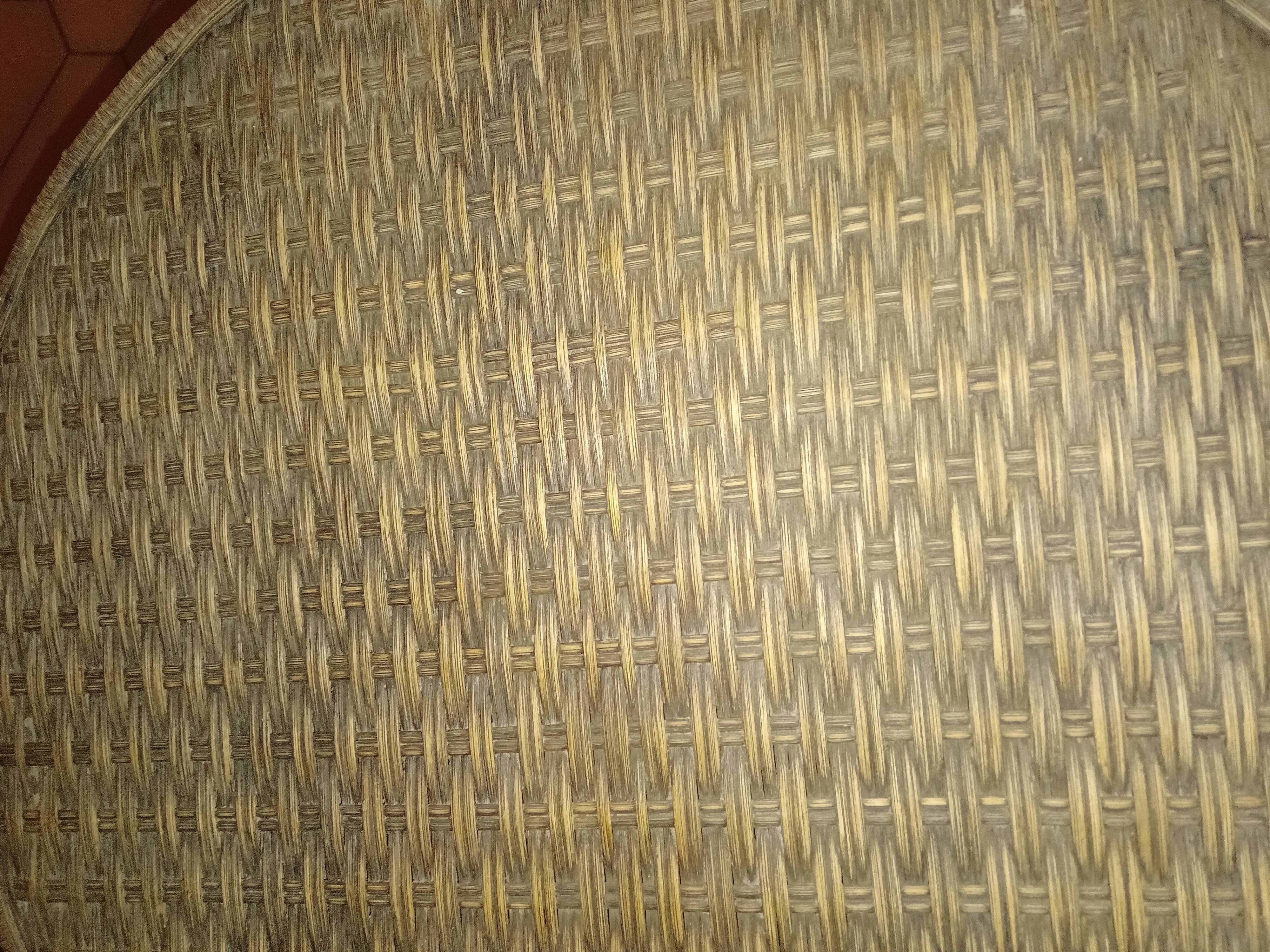 Antique rattan coffee table