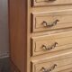 Louis XV style chest of drawers, in blond wood, vintage 60s
