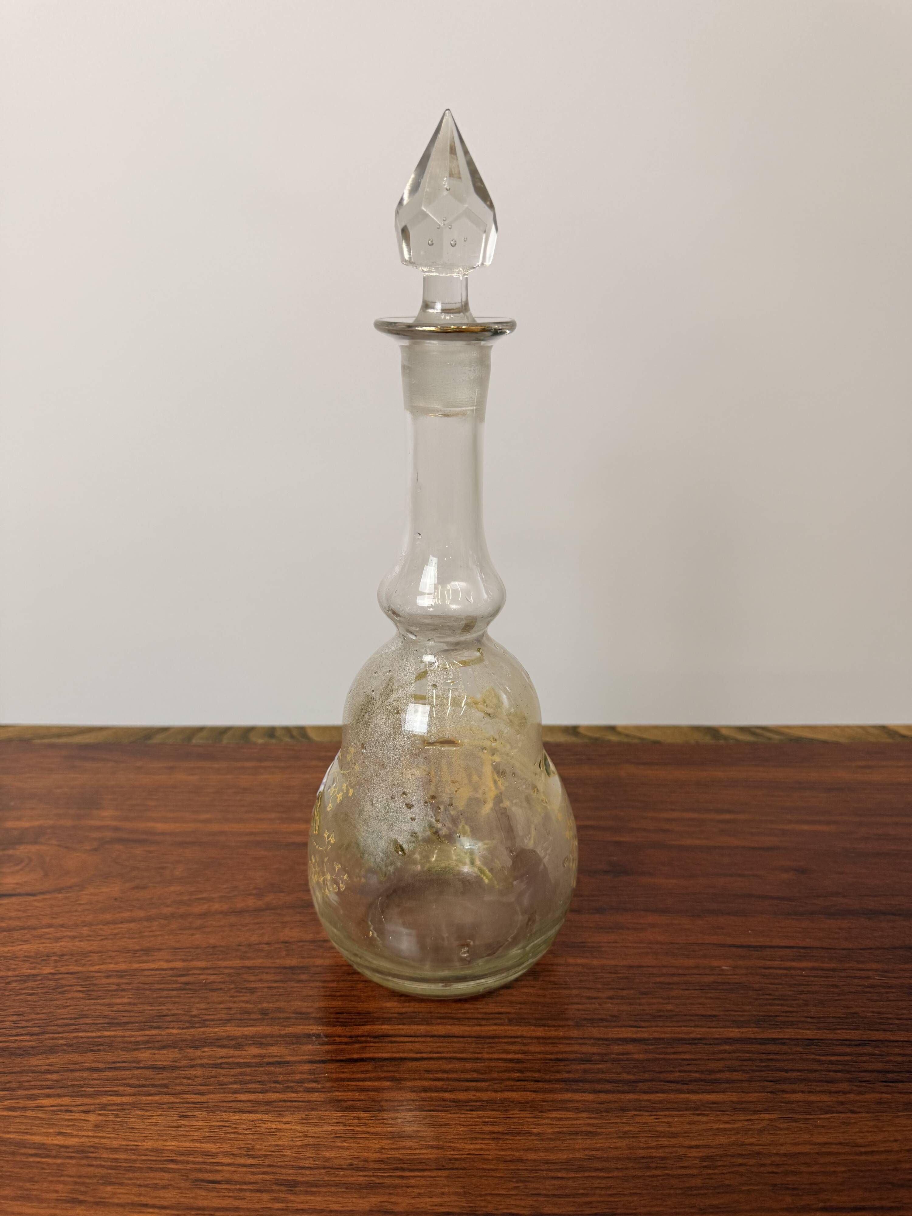 Carafe ancienne Legras – Verre émaillé – Art Nouveau